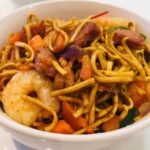 Chow Mein de Camarones y Cerdo. recetas de cocina mundial. mundial recetas