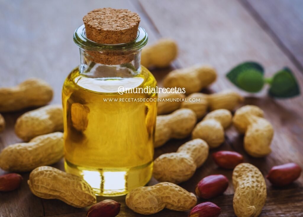 Aceite de cacahuate. peanuts oil. aceite de manÃ. Tipos de aceite. mundial recetas