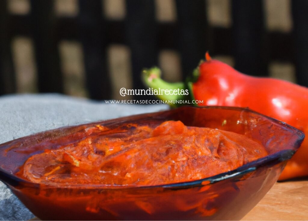 Ajvar . Platos típicos de Serbia. salsa Ajvar . Cocina serbia. gastronomía de Serbia. mundial recetas