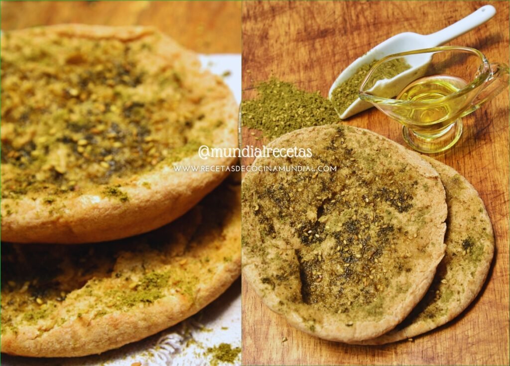 Pan Za'atar . Za'atar Bread . cocina de jordania