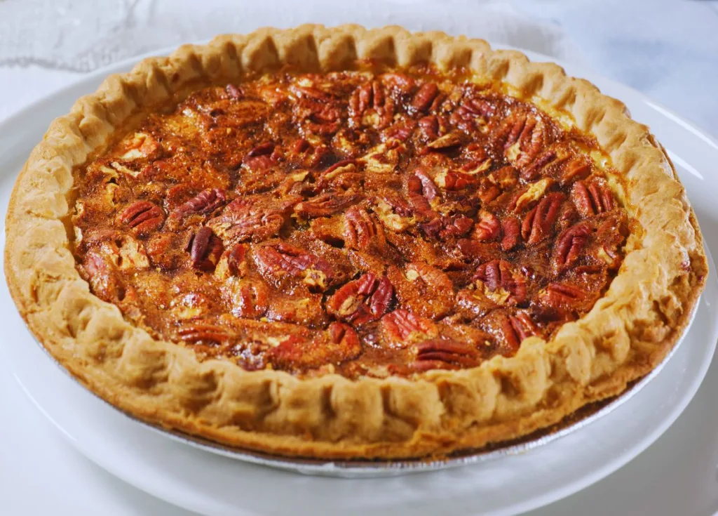 Pie de nueces Pecanas. Pecan pie