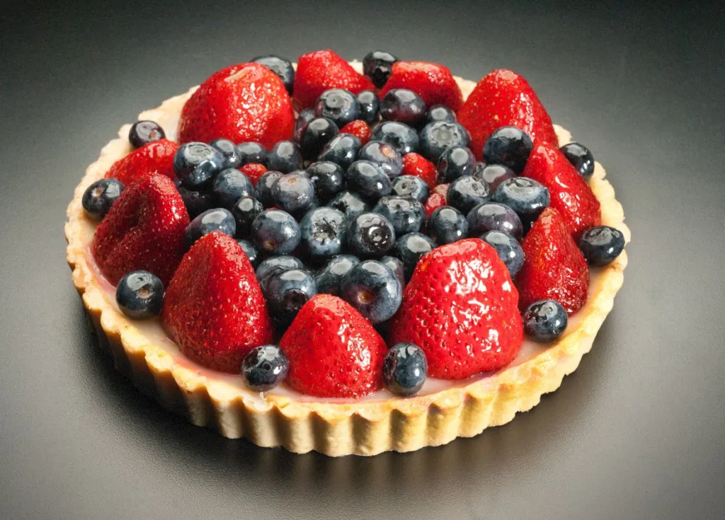 Tarta de frutos rojos. Pie de frutos rojos