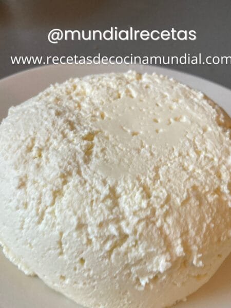 queso blanco casero en un plato