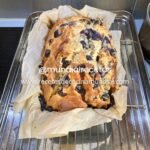 bizcocho de arándanos casero con textura tipo panettone