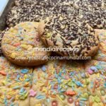 Galletas polvorosas colombianas caseras suaves con sprinkles y chocolate