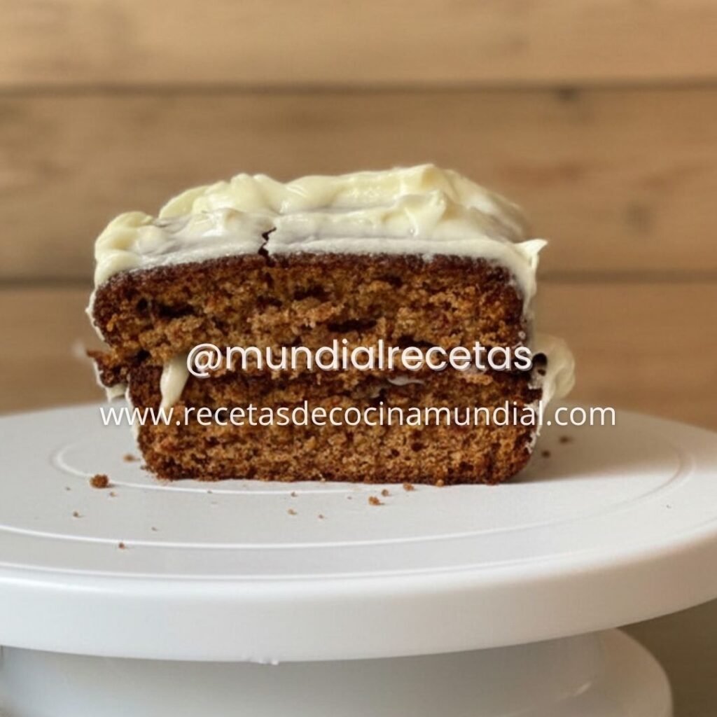 torta de coco con glaseado de mantequilla y vainilla decorada en capas
